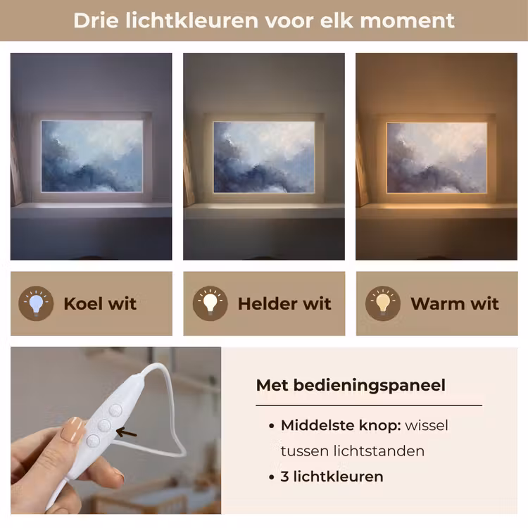Lightbox - Wandlamp - Abstract - Wolken - Modern - Blauw - Kunst — 7