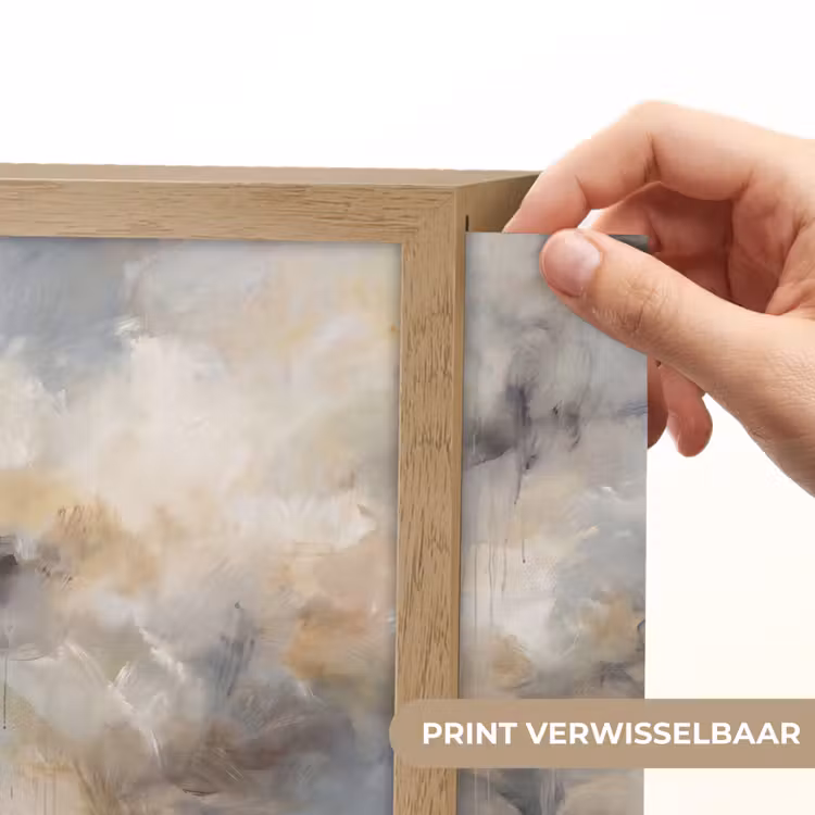 Lightbox - Wandlamp - Abstract - Wolken - Sfeervol - Beige - Grijs — 6