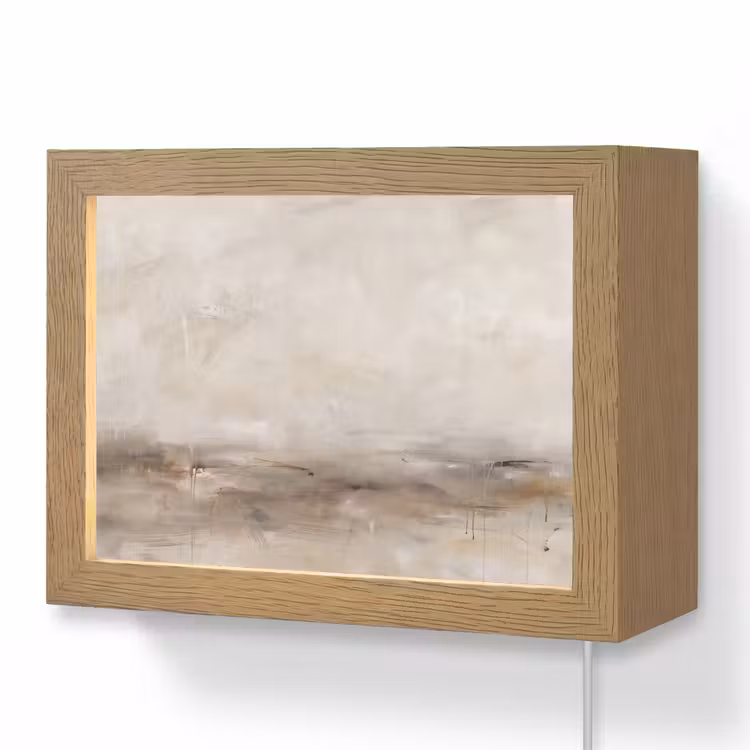 Lightbox - Wandlamp - Abstrakt - Landschap - Modern - Beige - Kunst — 1
