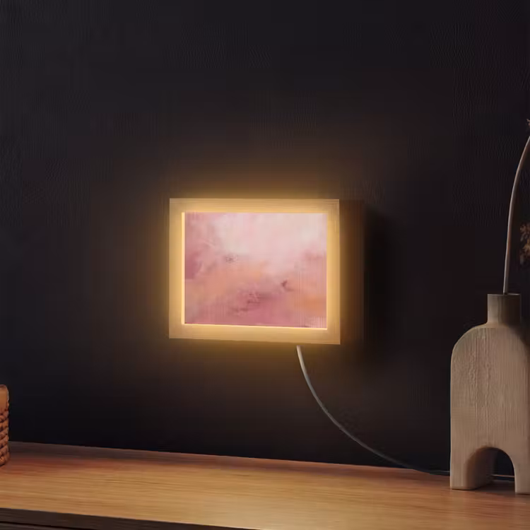Lightbox - Wandlamp - Kunst - Vloeiend - Pastel - Abstract — 2