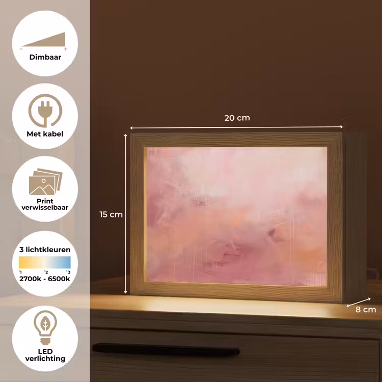 Lightbox - Wandlamp - Kunst - Vloeiend - Pastel - Abstract — 9