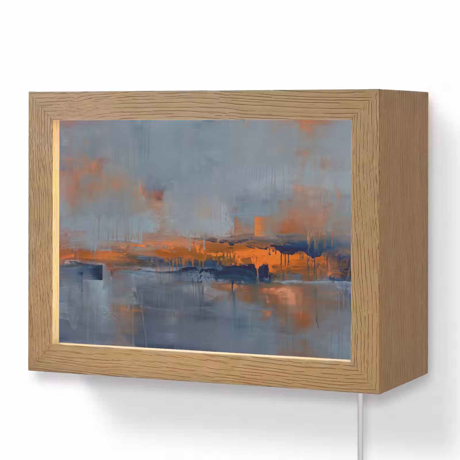 Lightbox - Wandlamp - Abstract - Kleuren - Modern - Oranje - Grijs — 1