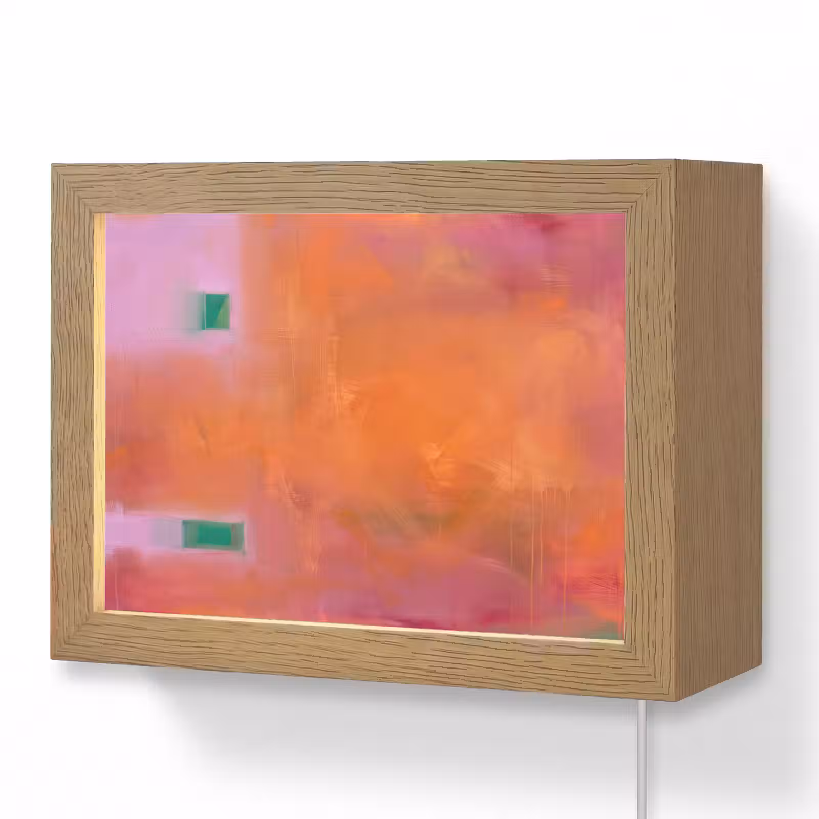 Lightbox - Wandlamp - Abstract - Vlakken - Kunst - Modern - Oranje — 1