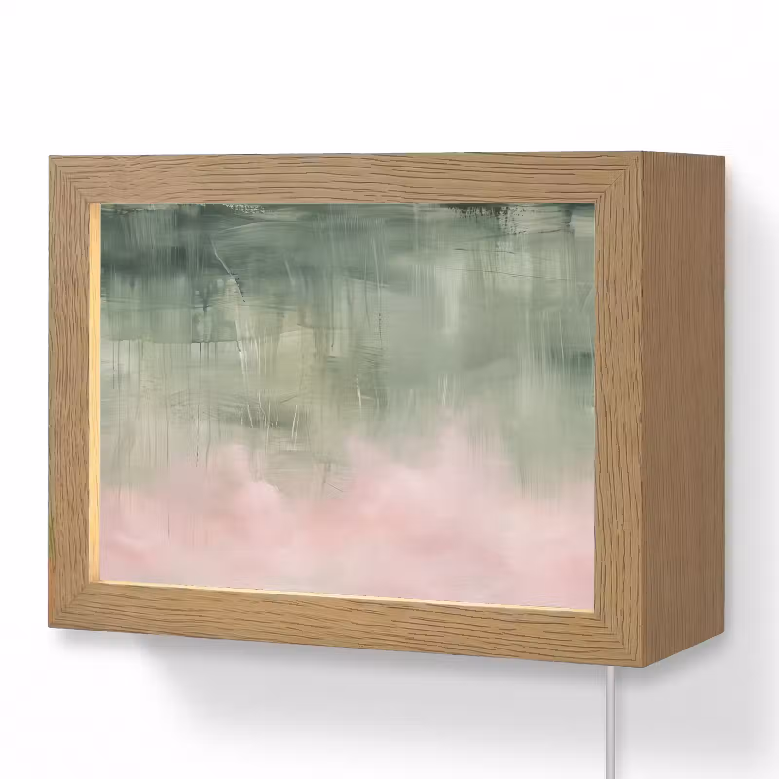 Lightbox - Wandlamp - Kunst - Abstract - Modern - Groen - Roze — 1