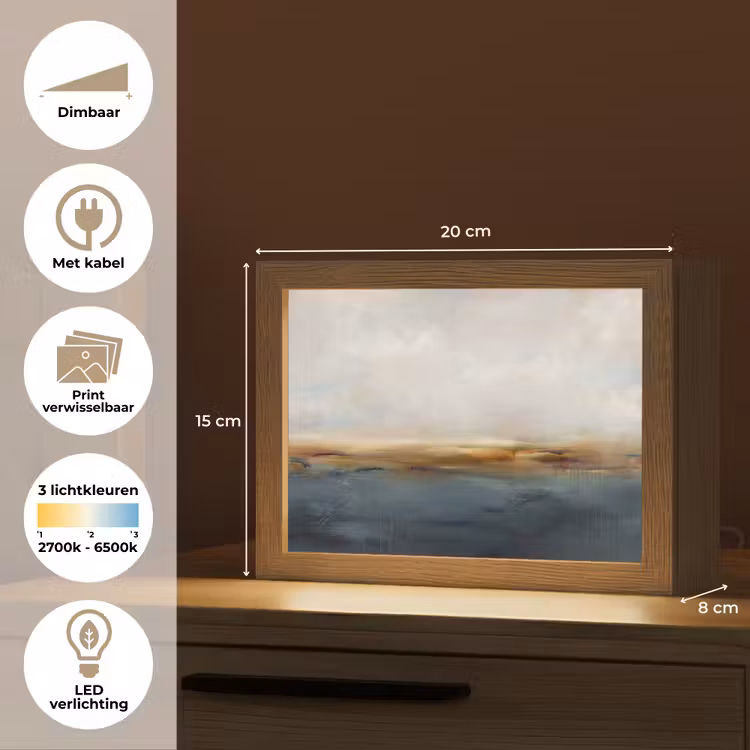 Lightbox - Wandlamp - Abstract - Horizon - Water - Modern - Beige — 9