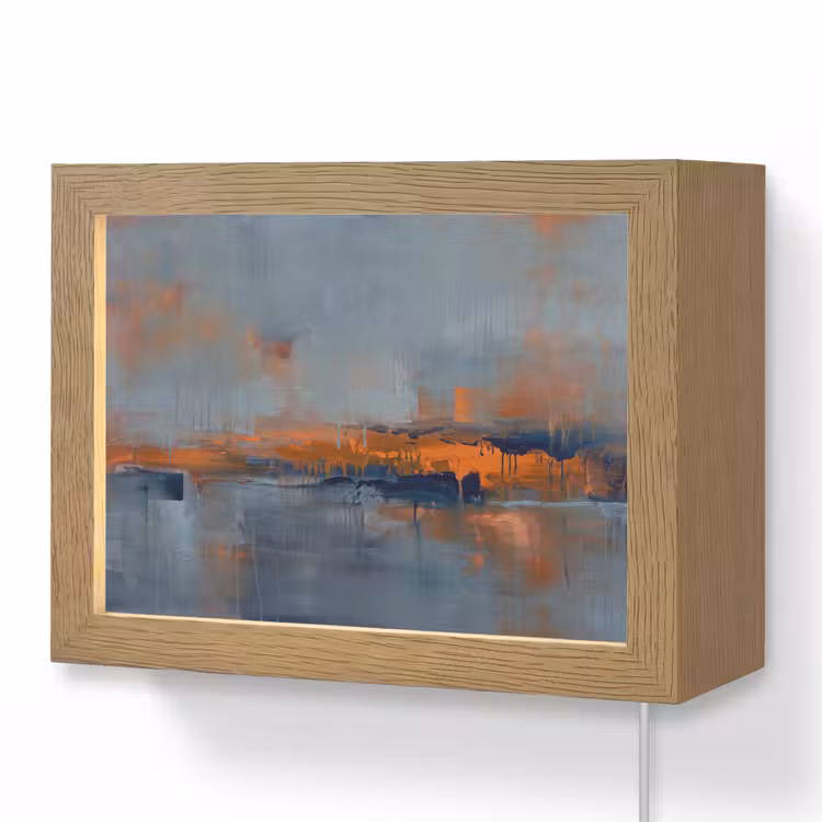 Lightbox - Wandlamp - Abstract - Kleuren - Modern - Oranje - Grijs — 1