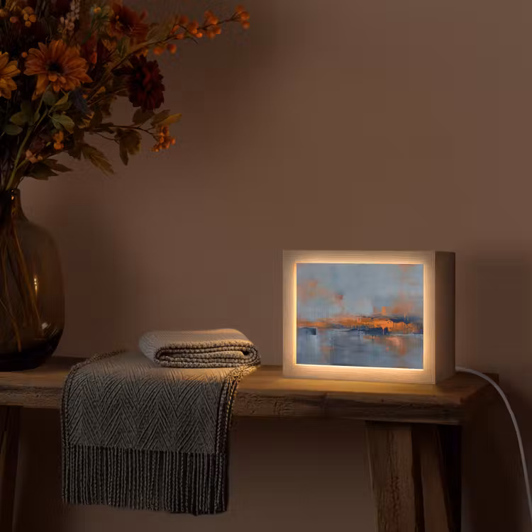Lightbox - Wandlamp - Abstract - Kleuren - Modern - Oranje - Grijs — 5