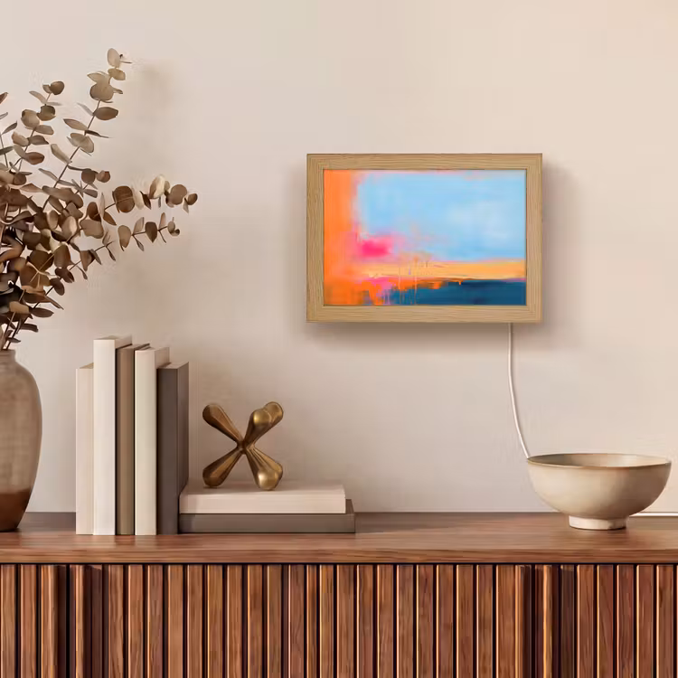 Lightbox - Wandlamp - Abstract - Kleurvlakken - Modern - Oranje - Blauw — 4
