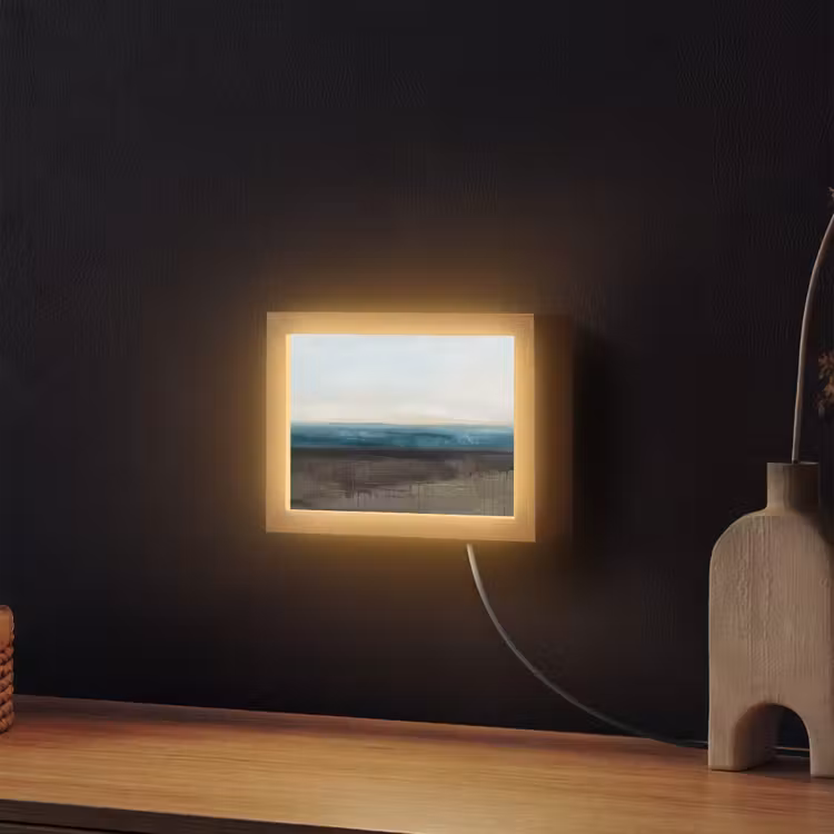 Lightbox - Wandlamp - Abstract - Landschap - Horizon - Blauw - Modern — 2