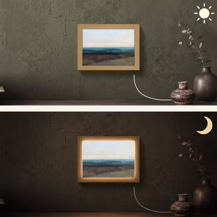 Lightbox - Wandlamp - Abstract - Landschap - Horizon - Blauw - Modern — 3