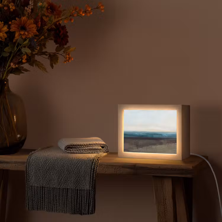 Lightbox - Wandlamp - Abstract - Landschap - Horizon - Blauw - Modern — 5