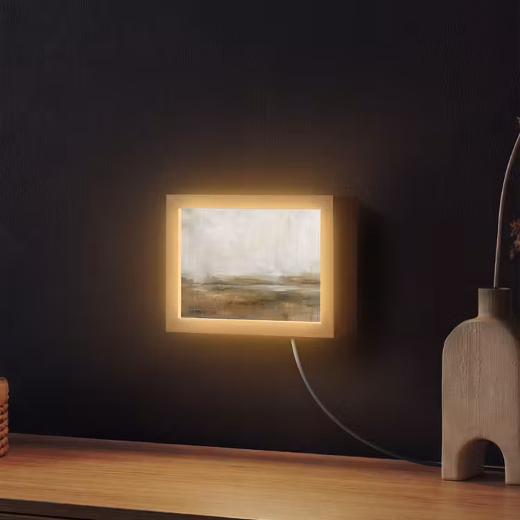 Lightbox - Wandlamp - Abstract - Landschap - Natuur - Beige - Bruin — 2