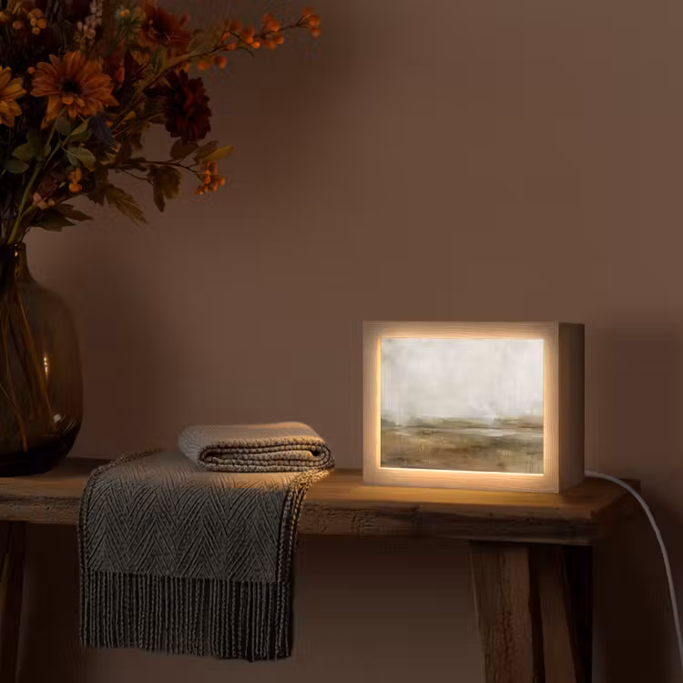 Lightbox - Wandlamp - Abstract - Landschap - Natuur - Beige - Bruin — 5