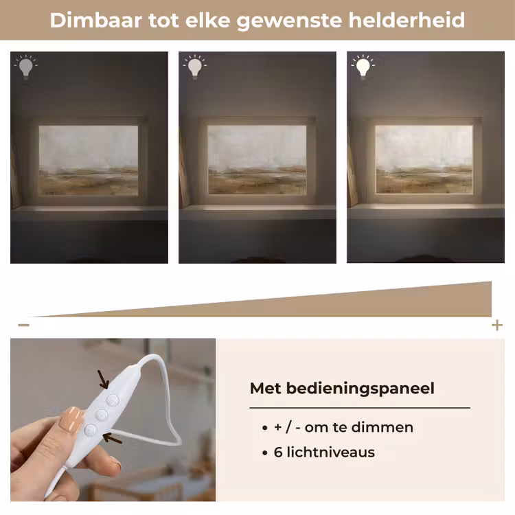 Lightbox - Wandlamp - Abstract - Landschap - Natuur - Beige - Bruin — 8