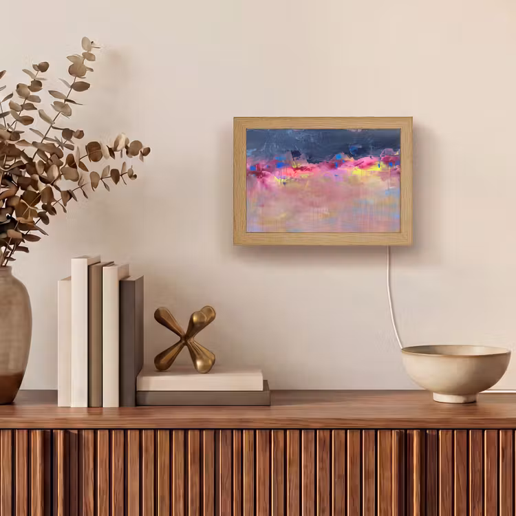 Lightbox - Wandlamp - Abstract - Textuur - Kleuren - Modern - Roze — 4