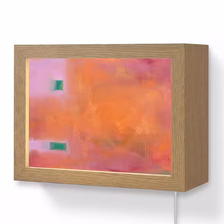 Lightbox - Wandlamp - Abstract - Vlakken - Kunst - Modern - Oranje — 1