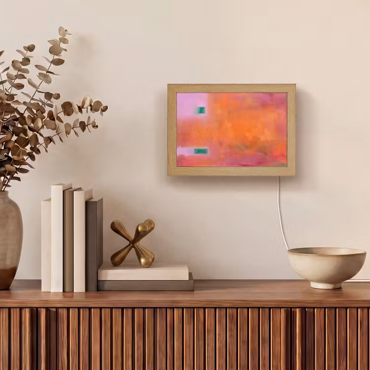 Lightbox - Wandlamp - Abstract - Vlakken - Kunst - Modern - Oranje — 4