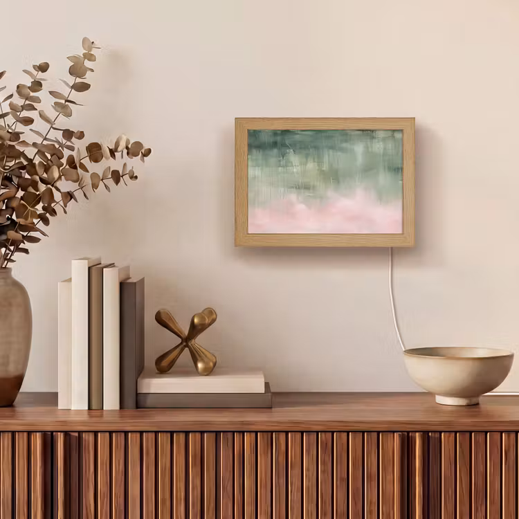 Lightbox - Wandlamp - Kunst - Abstract - Modern - Groen - Roze — 4