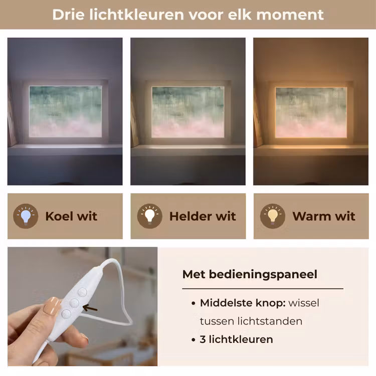 Lightbox - Wandlamp - Kunst - Abstract - Modern - Groen - Roze — 7