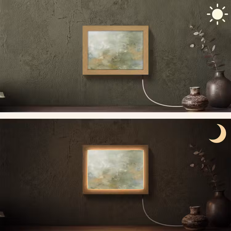 Lightbox - Wandlamp - Abstract - Groen - Beige - Modern - Kunst — 3