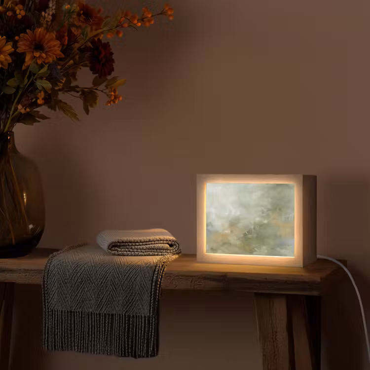 Lightbox - Wandlamp - Abstract - Groen - Beige - Modern - Kunst — 5
