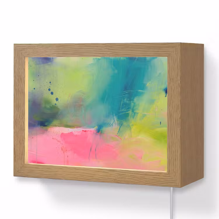 Lightbox - Wandlamp - Abstract - Kleuren - Modern - Groen - Roze — 1