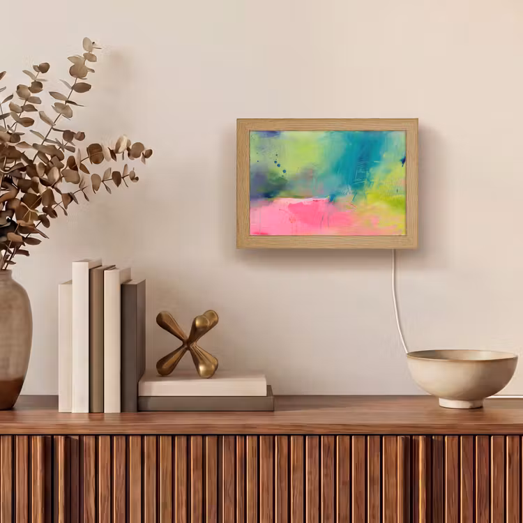 Lightbox - Wandlamp - Abstract - Kleuren - Modern - Groen - Roze — 4