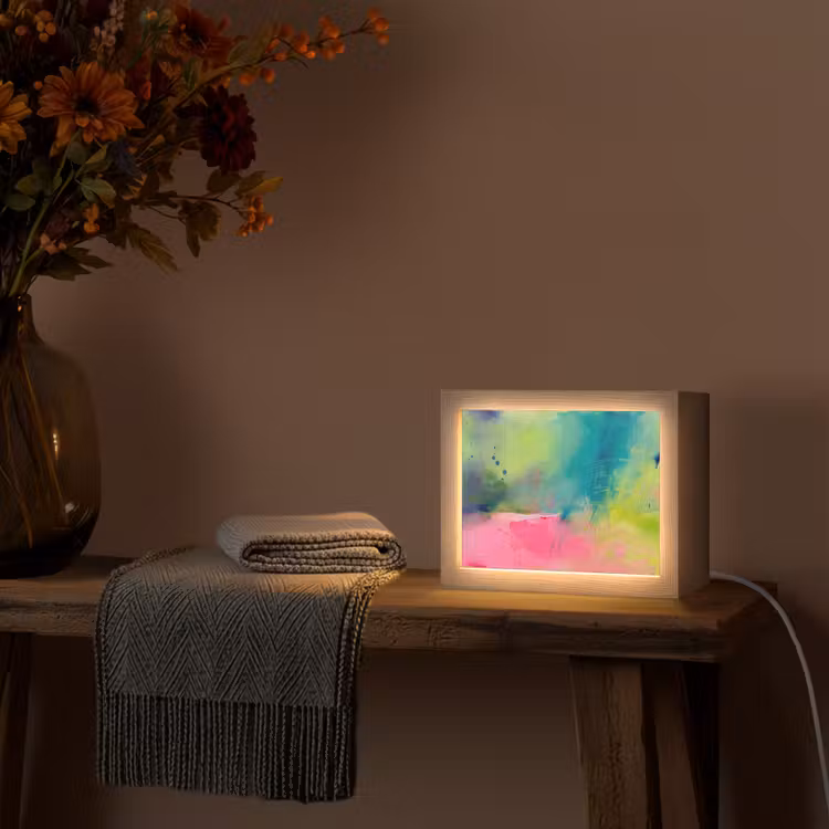 Lightbox - Wandlamp - Abstract - Kleuren - Modern - Groen - Roze — 5