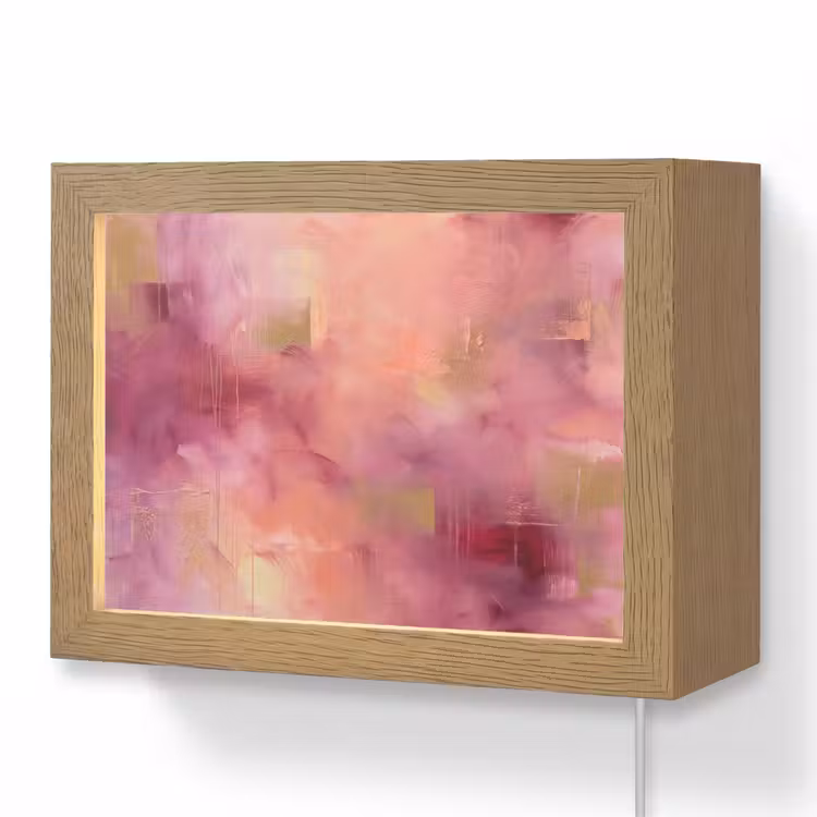 Lightbox - Wandlamp - Abstract - Kleuren - Modern - Roze - Paars — 1