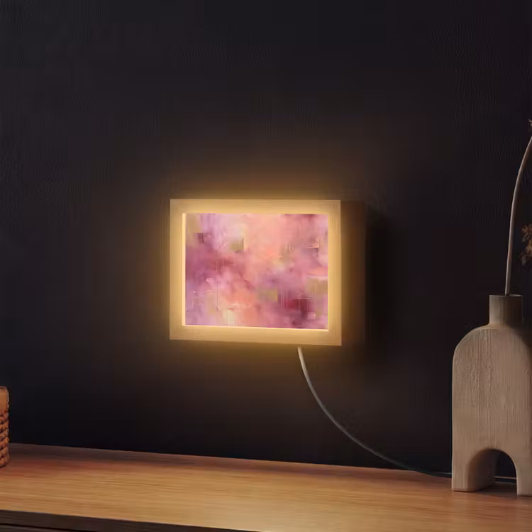 Lightbox - Wandlamp - Abstract - Kleuren - Modern - Roze - Paars — 2