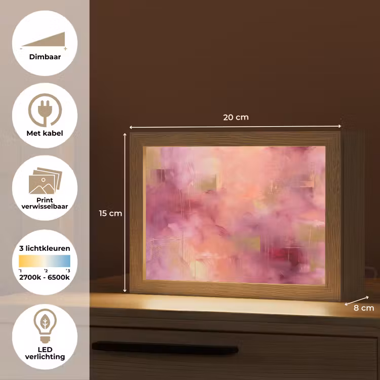 Lightbox - Wandlamp - Abstract - Kleuren - Modern - Roze - Paars — 9