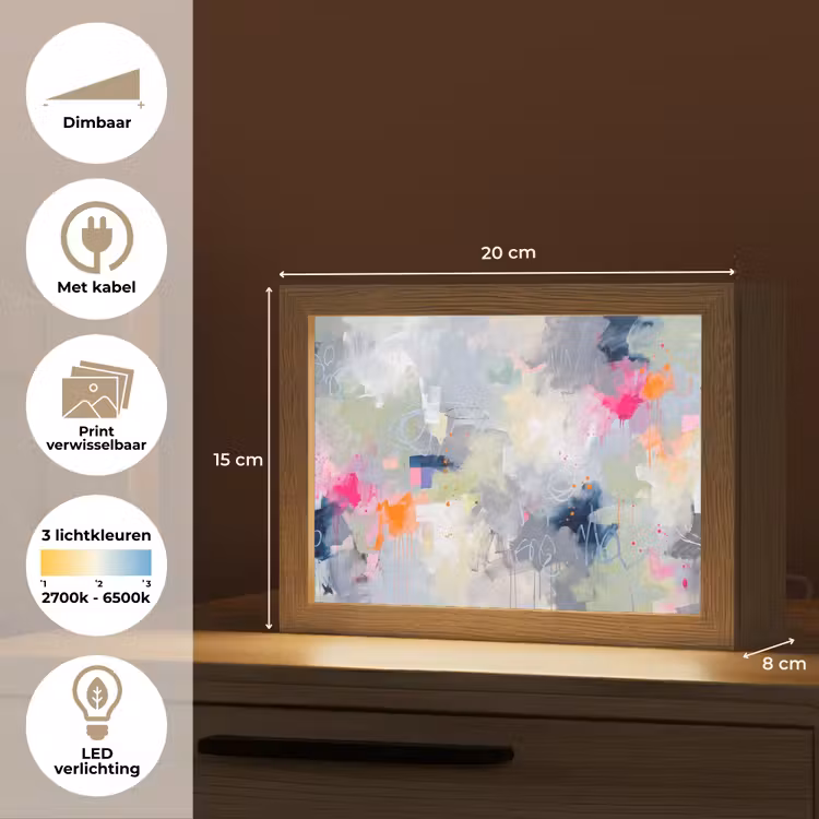 Lightbox - Wandlamp - Abstract - Kleurrijk - Modern - Kunst — 9