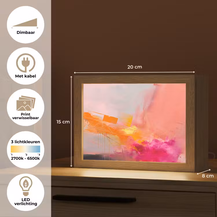Lightbox - Wandlamp - Abstract - Kleurrijk - Modern - Roze — 9