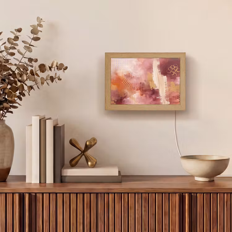 Lightbox - Wandlamp - Abstract - Rood - Goud - Modern - Kunst — 4