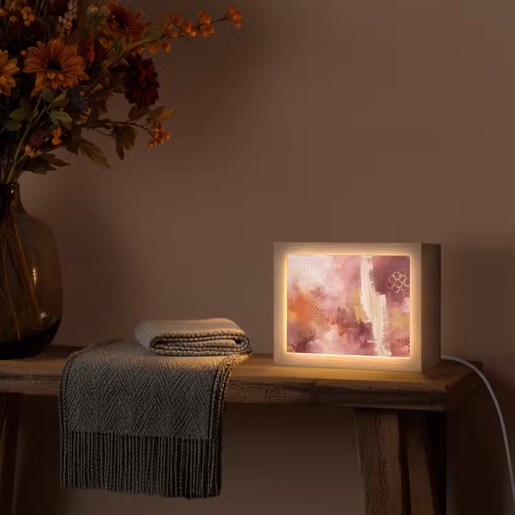 Lightbox - Wandlamp - Abstract - Rood - Goud - Modern - Kunst — 5