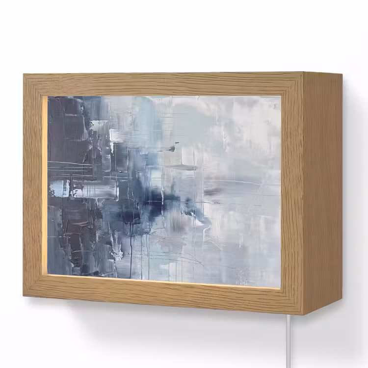 Lightbox - Wandlamp - Abstract - Textuur - Kunst - Modern - Blauw — 1