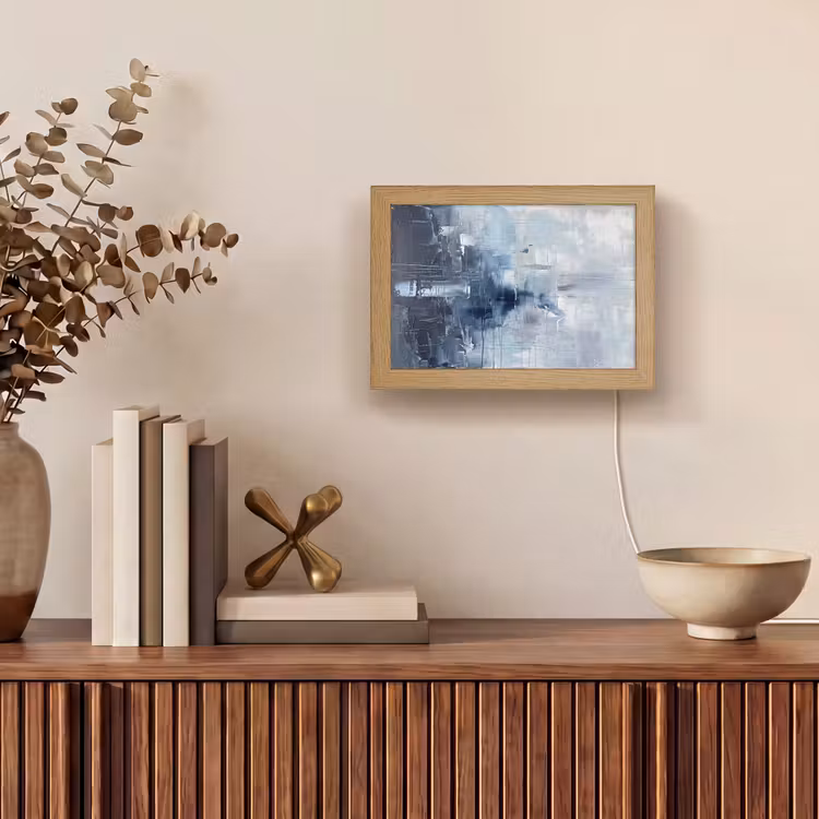 Lightbox - Wandlamp - Abstract - Textuur - Kunst - Modern - Blauw — 4