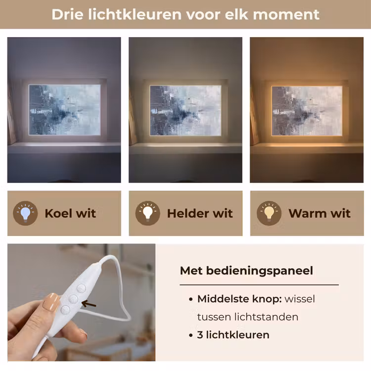 Lightbox - Wandlamp - Abstract - Textuur - Kunst - Modern - Blauw — 7