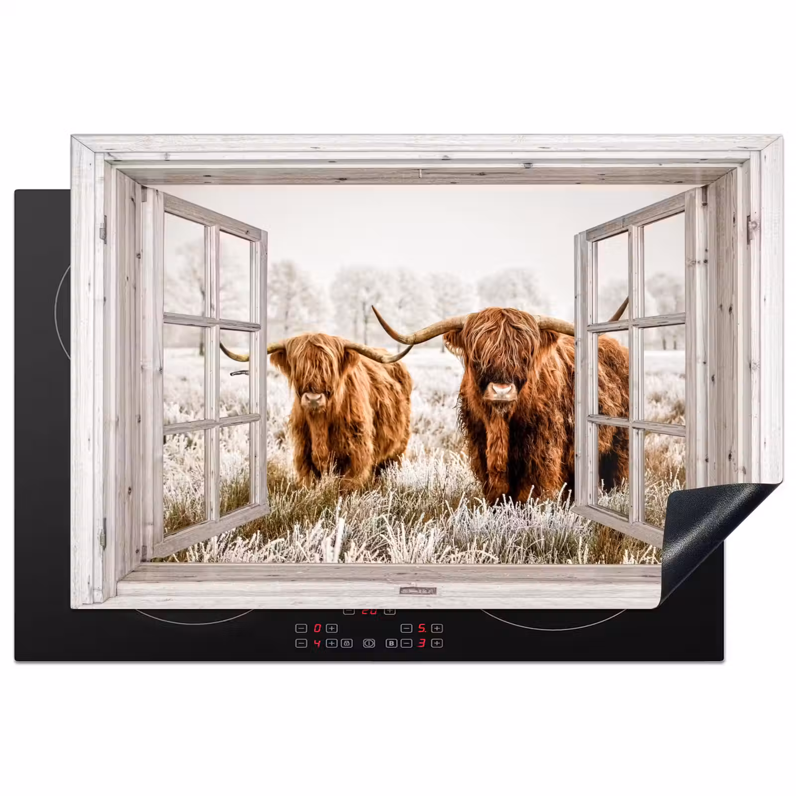 Inductie beschermer - Doorkijk - Schotse hooglander - Dieren — 1