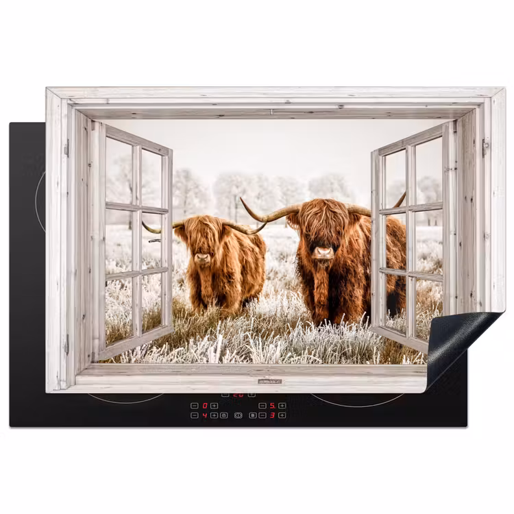Inductie beschermer - Doorkijk - Schotse hooglander - Dieren — 1