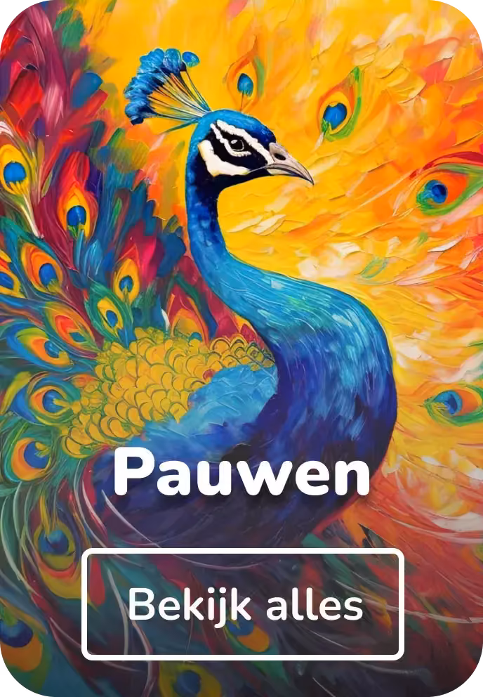 Canvas schilderijen pauwen