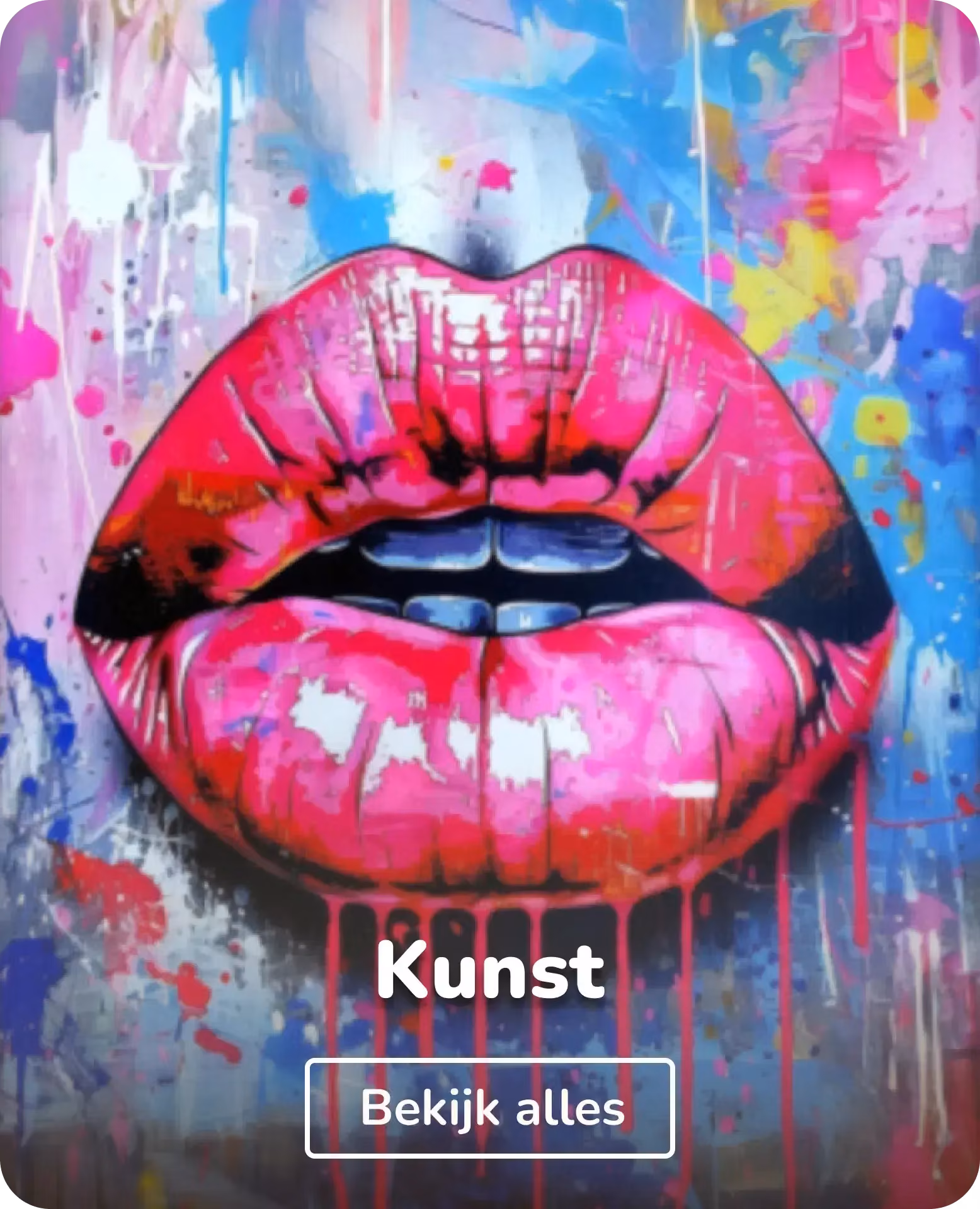 Kunst canvas schilderij popart lippen