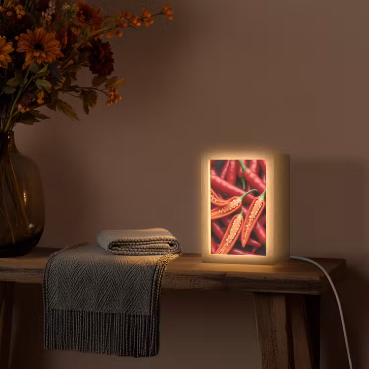 Gepersonaliseerde Lightbox - Chilipeper - Open - Rood — 3