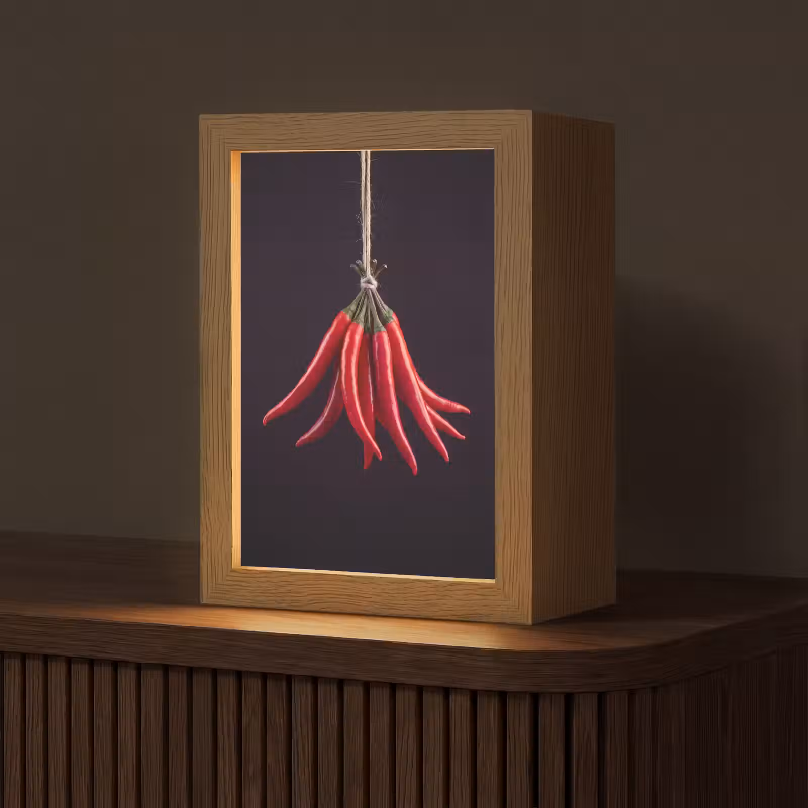 Gepersonaliseerde Lightbox - Rode peper - Eten — 1