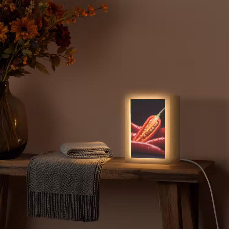 Gepersonaliseerde Lightbox - Chilipeper - Rood - Eten — 3