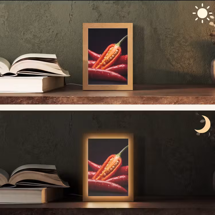 Gepersonaliseerde Lightbox - Chilipeper - Rood - Eten — 5