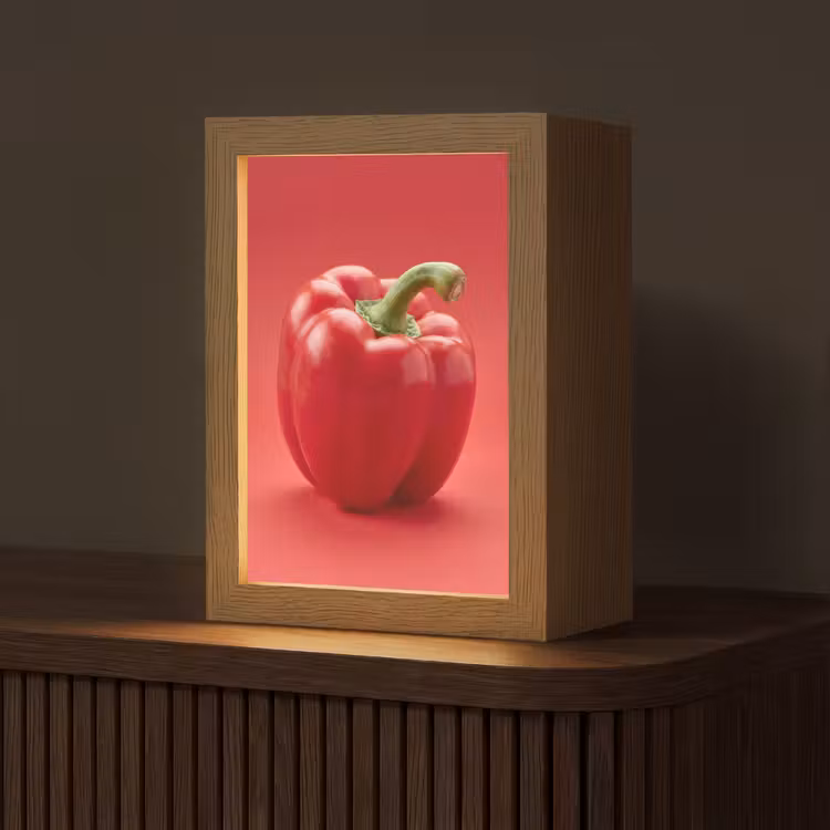 Gepersonaliseerde Lightbox - Eten - Paprika - Rood — 1