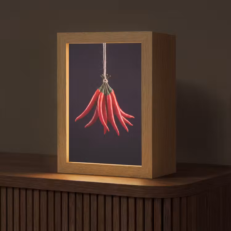 Gepersonaliseerde Lightbox - Rode peper - Eten — 1
