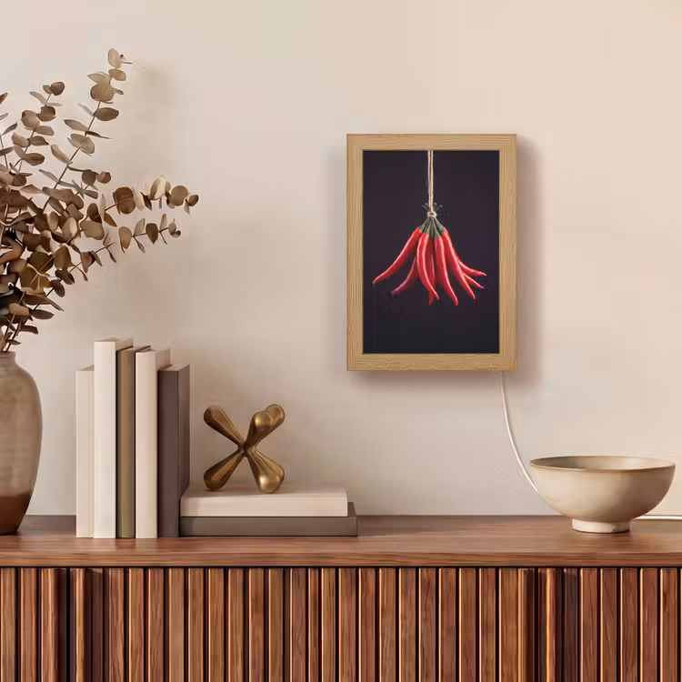 Gepersonaliseerde Lightbox - Rode peper - Eten — 4