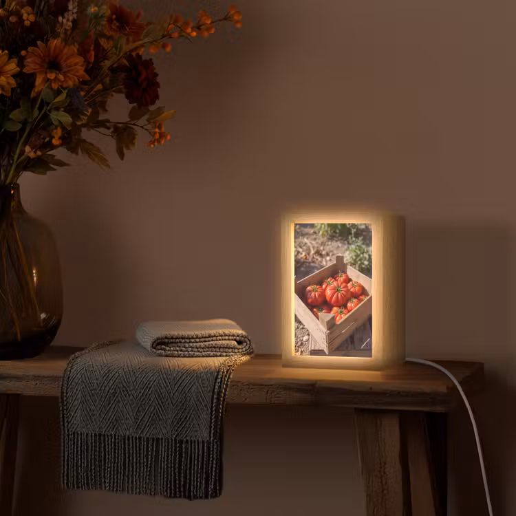 Gepersonaliseerde Lightbox - Tomaat - Houten - Kist — 3